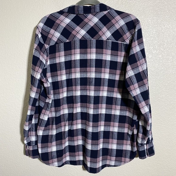 Orvis Womens Shirt Size XL Black Pink Plaid Button Front - Picture 2 of 9